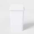 13gal Swing Top Waste Basket White -  Kitchen Trash Can, 13 Gallon Capacity, Textured Plastic, Indoor Use